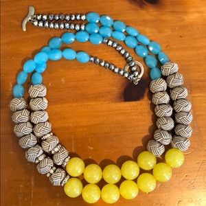 Multicolor anthropology necklace